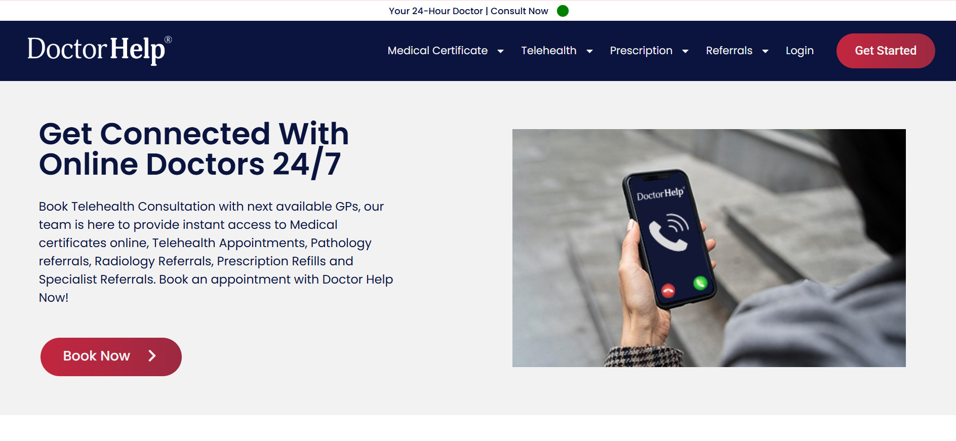 Doctor Help website screenshot