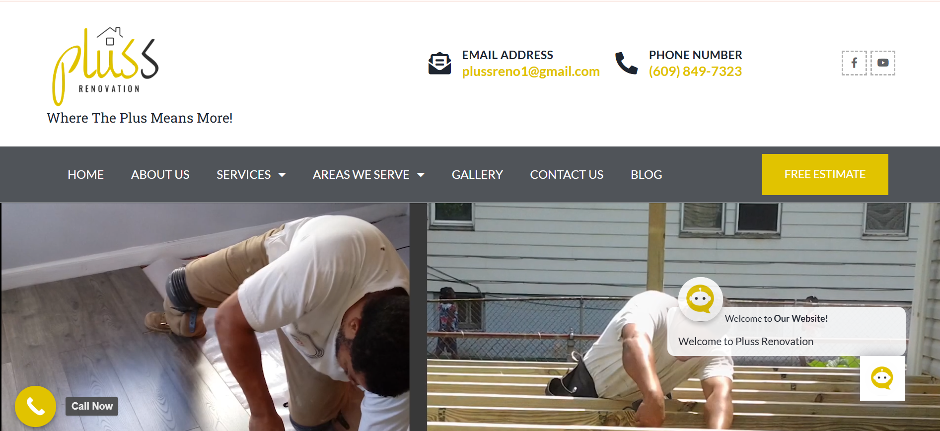 Pluss Reno website screenshot